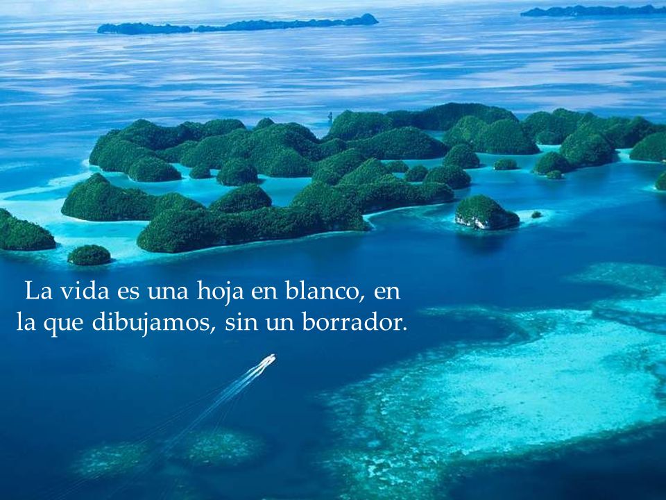 La vida es una hoja en blanco, en la que dibujamos, sin un borrador.