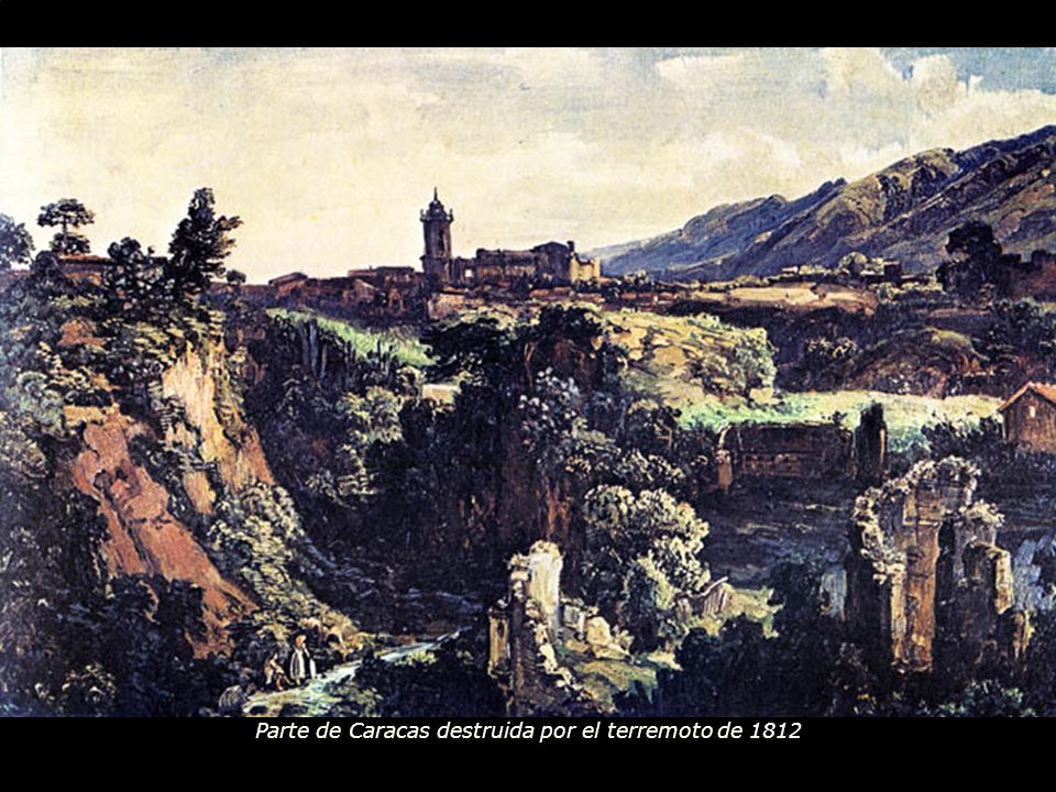 Parte de Caracas destruida por el terremoto de 1812