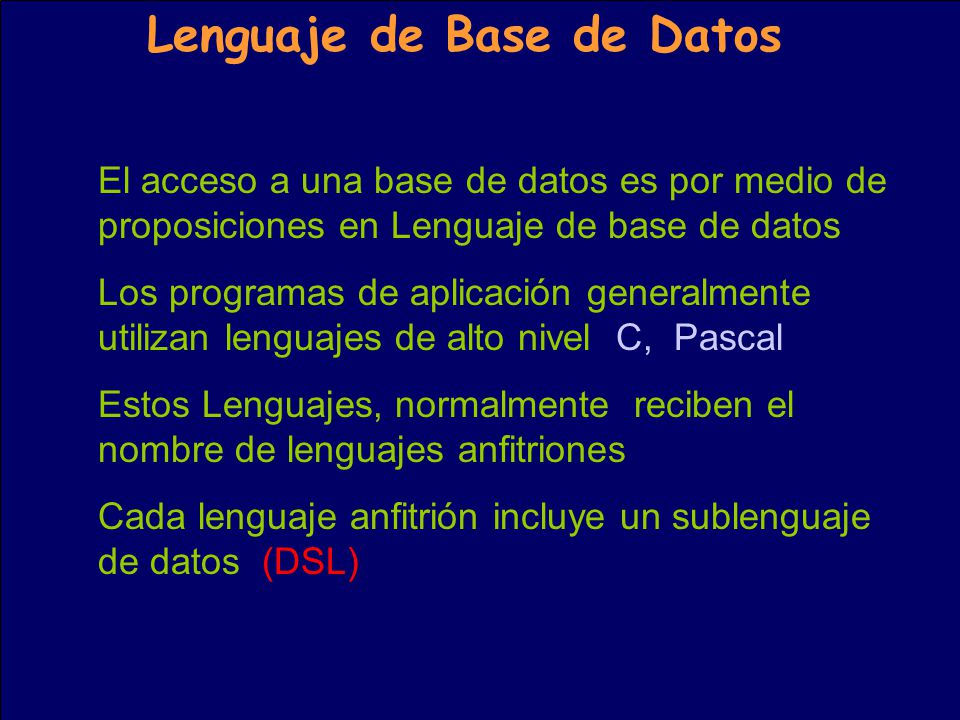 Lenguaje de Base de Datos