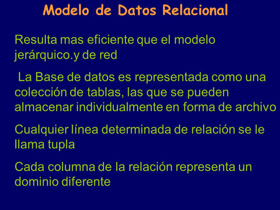 Modelo de Datos Relacional