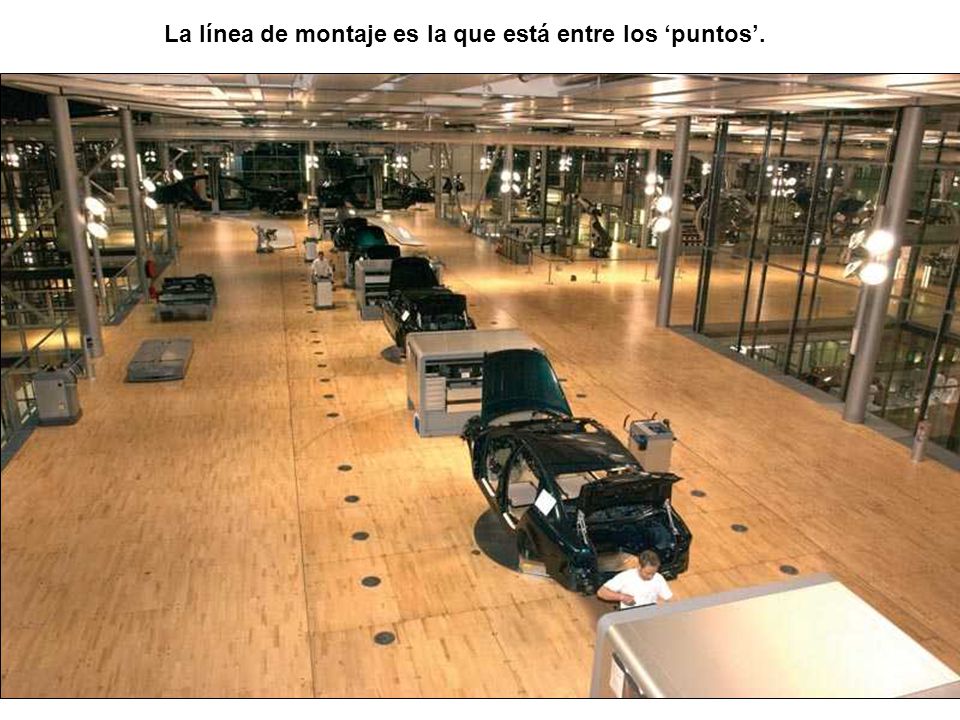 La línea de montaje es la que está entre los ‘puntos’.
