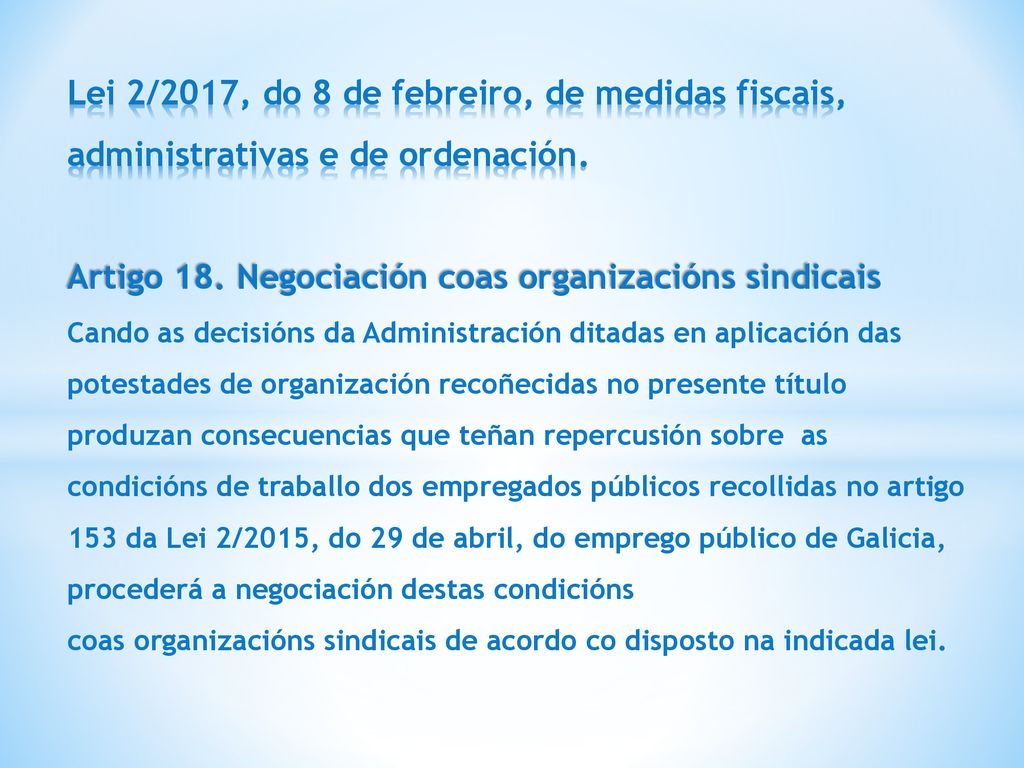 Lei 2/2017, do 8 de febreiro, de medidas fiscais, administrativas e de ordenación.