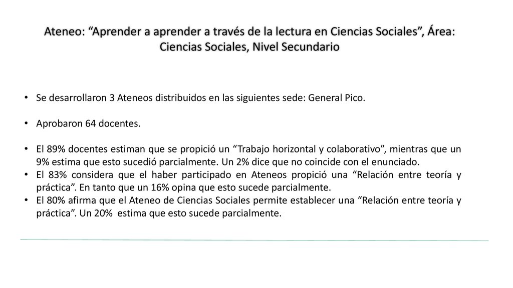 Ateneo: Aprender a aprender a través de la lectura en Ciencias Sociales , Área: Ciencias Sociales, Nivel Secundario