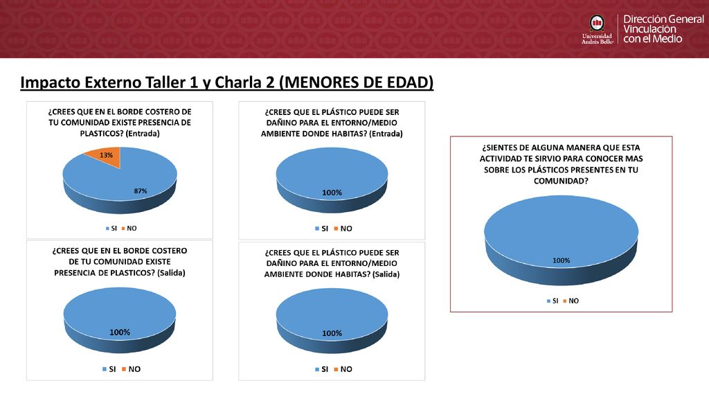Impacto Externo Taller 1 y Charla 2 (MENORES DE EDAD)