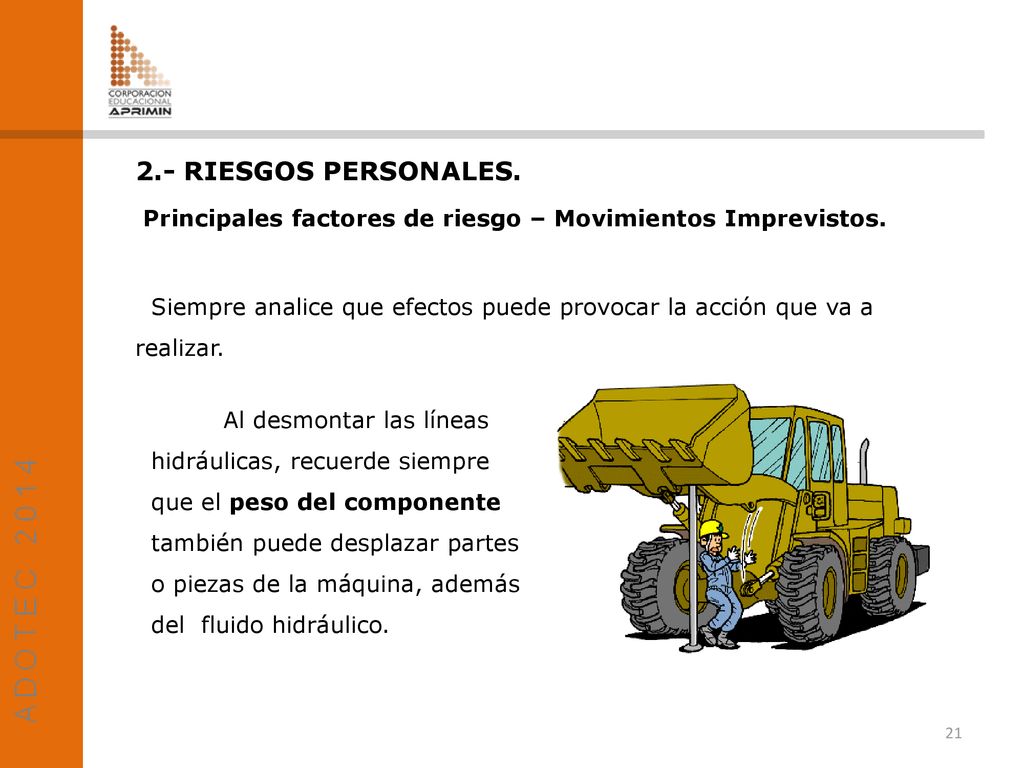 2.- RIESGOS PERSONALES. Principales factores de riesgo – Movimientos Imprevistos.