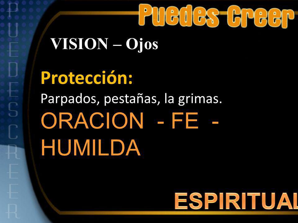 ORACION - FE - HUMILDA ESPIRITUAL Protección: VISION – Ojos