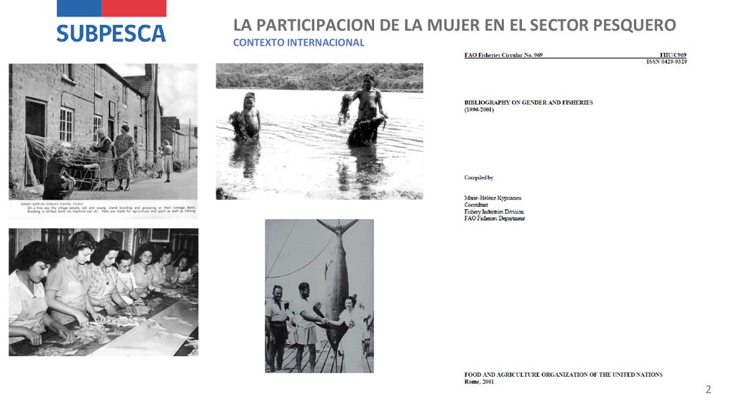 LA PARTICIPACION DE LA MUJER EN EL SECTOR PESQUERO CONTEXTO INTERNACIONAL