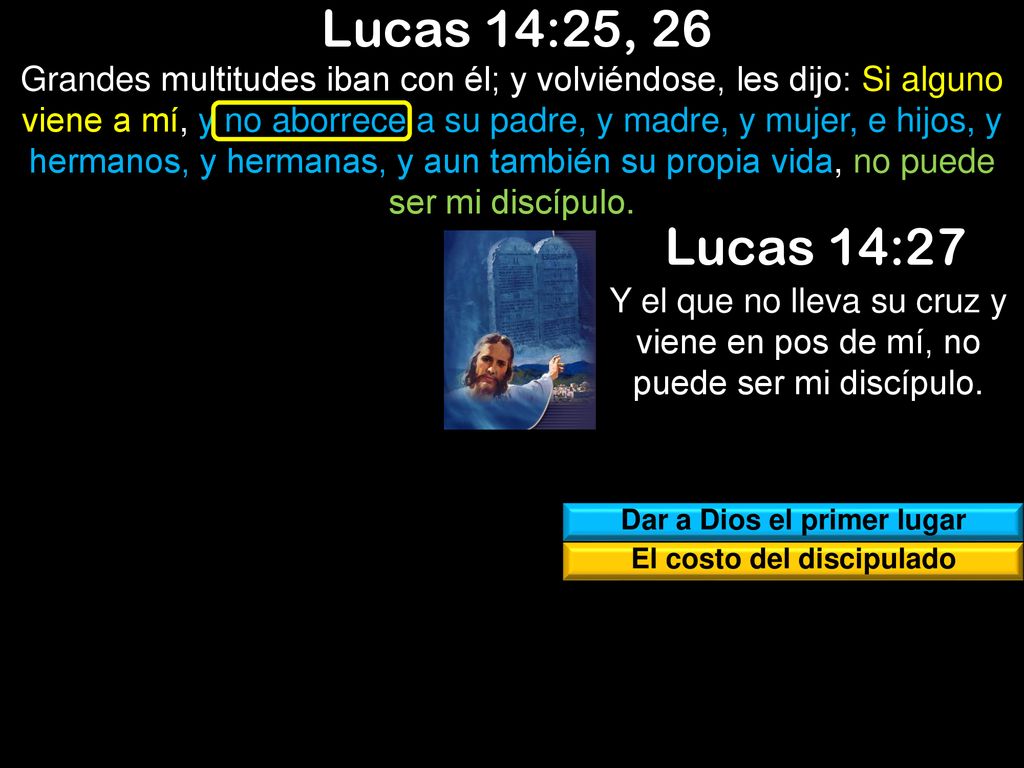 Dar a Dios el primer lugar El costo del discipulado