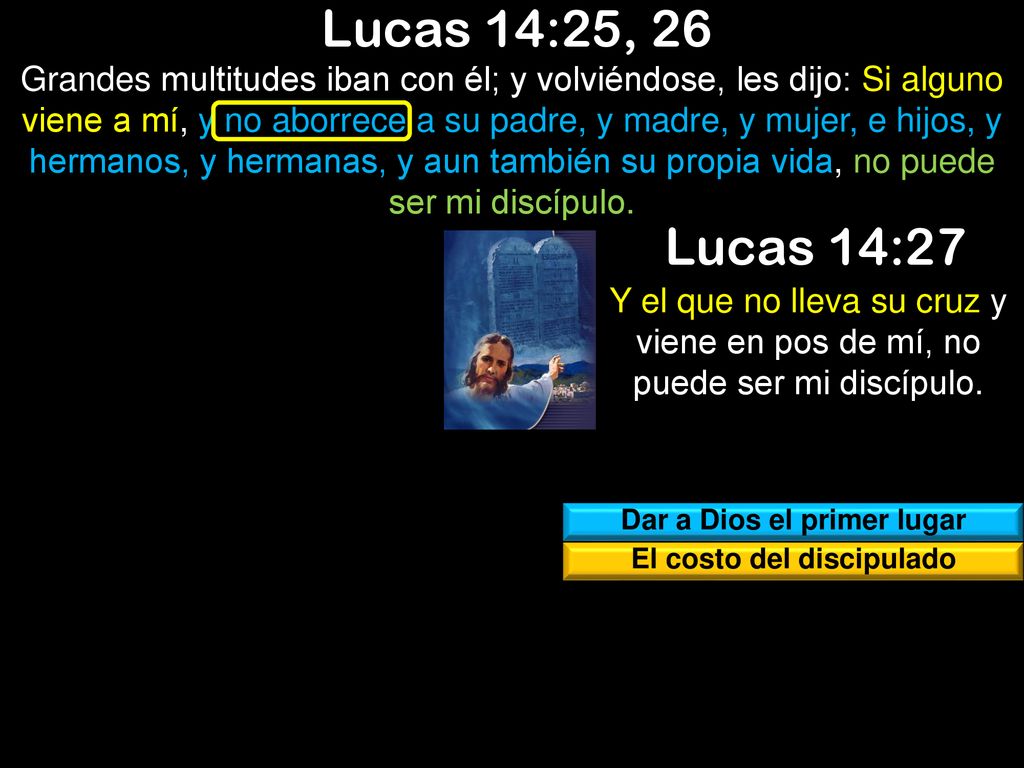 Dar a Dios el primer lugar El costo del discipulado