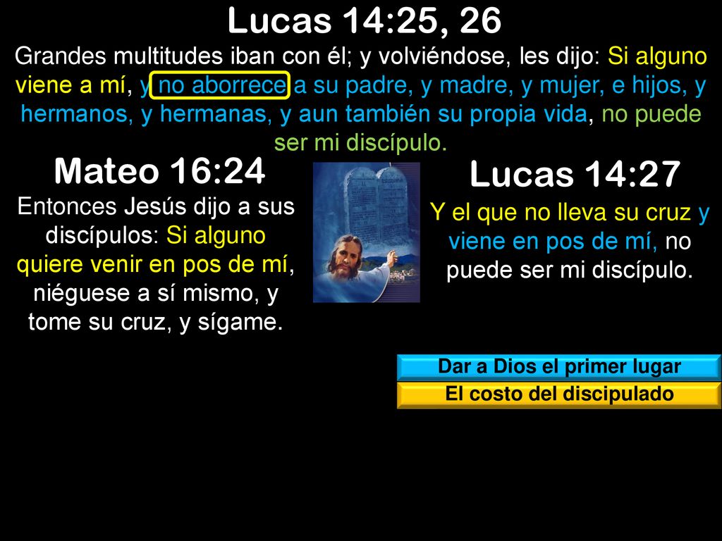 Dar a Dios el primer lugar El costo del discipulado