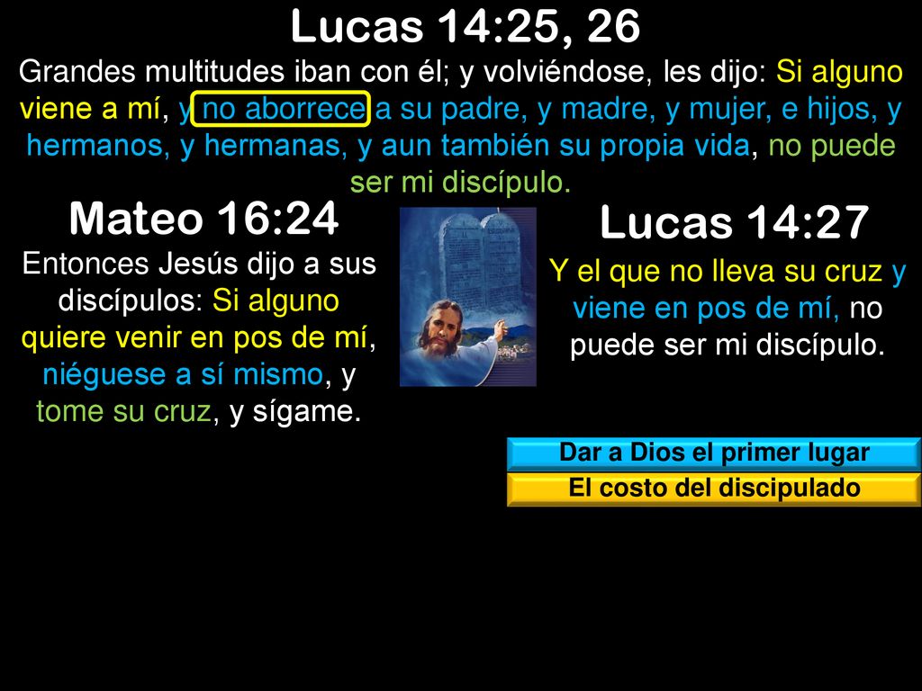 Dar a Dios el primer lugar El costo del discipulado