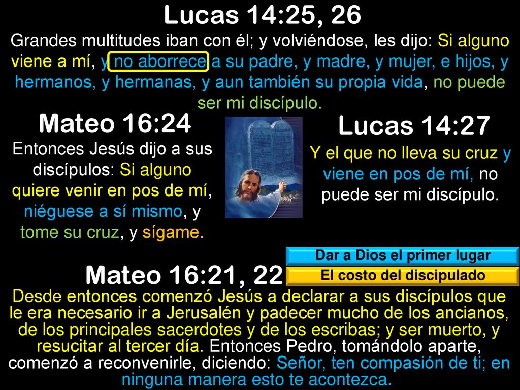 Dar a Dios el primer lugar El costo del discipulado