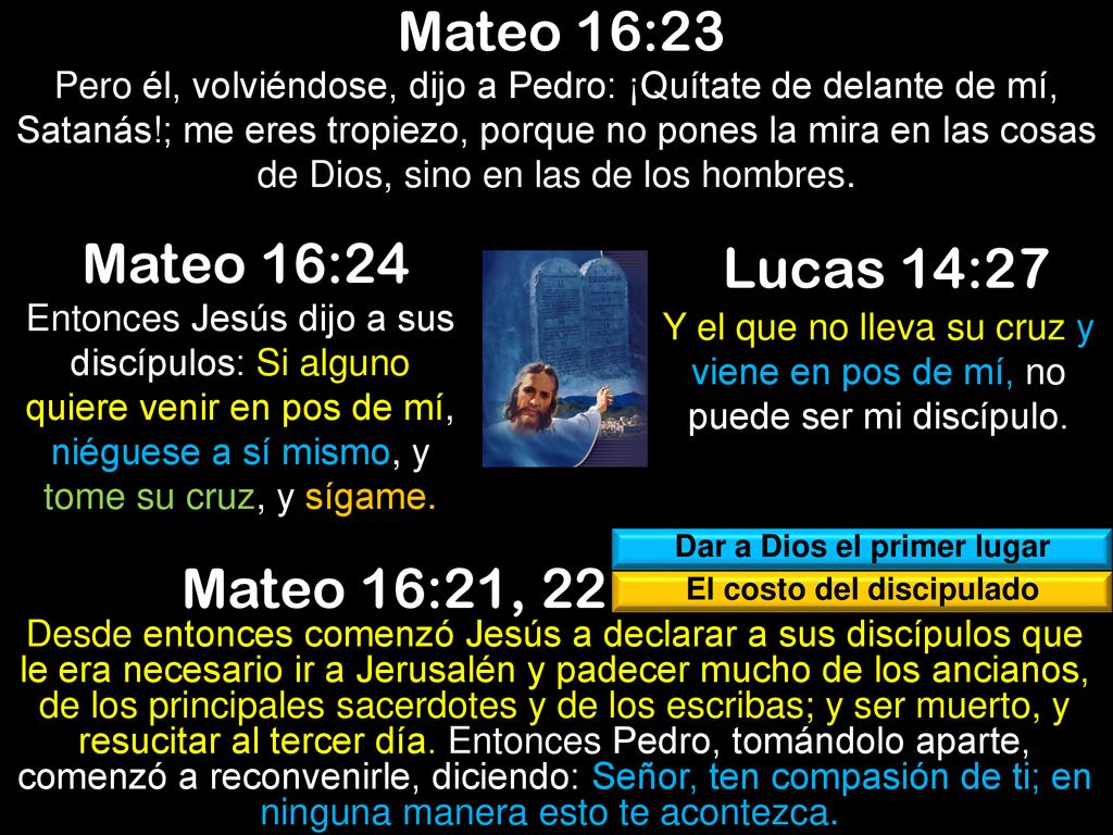 Dar a Dios el primer lugar El costo del discipulado