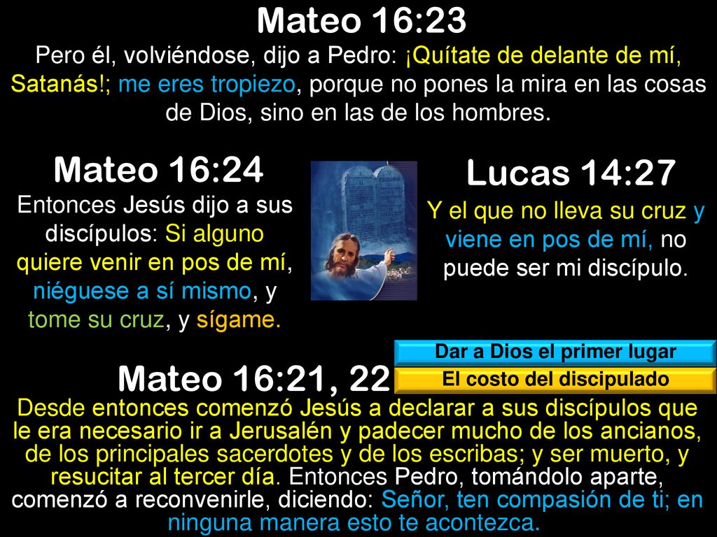 Dar a Dios el primer lugar El costo del discipulado