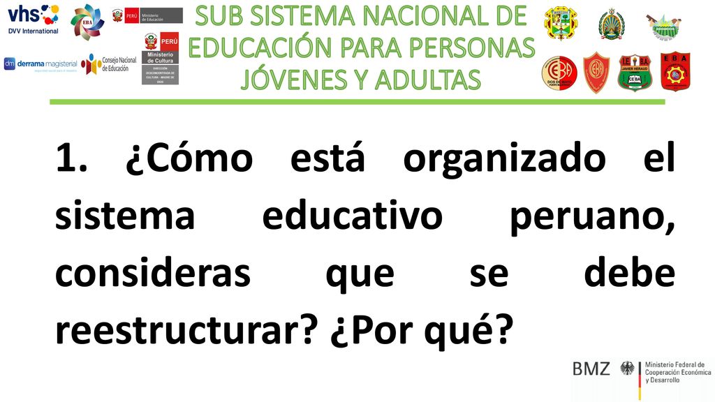 SUB SISTEMA NACIONAL DE EDUCACIÓN PARA PERSONAS JÓVENES Y ADULTAS