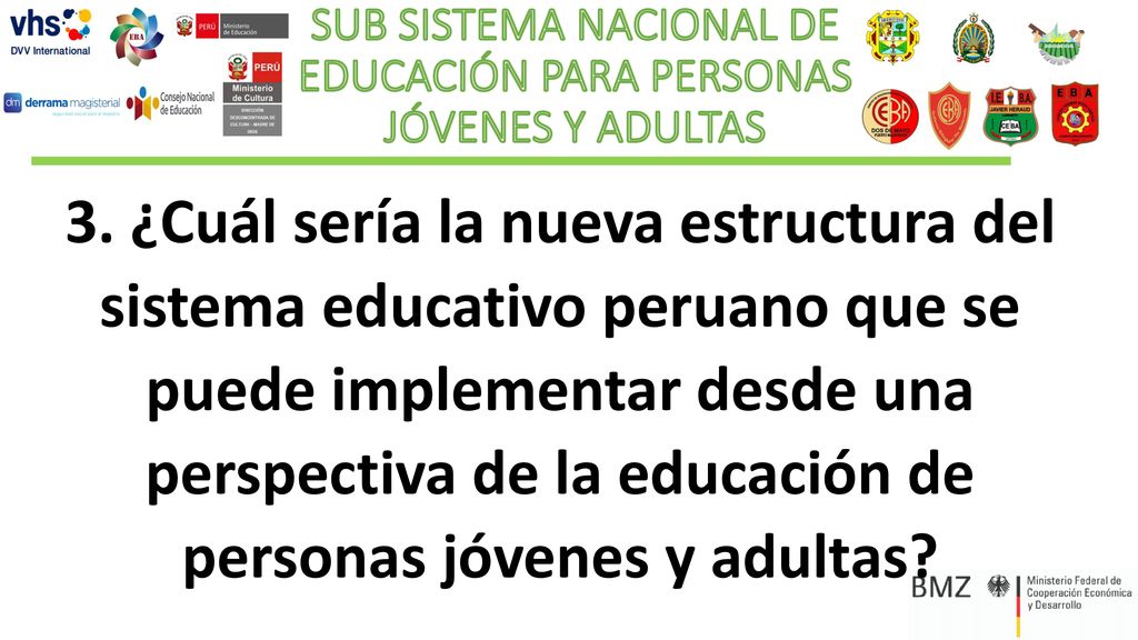 SUB SISTEMA NACIONAL DE EDUCACIÓN PARA PERSONAS JÓVENES Y ADULTAS