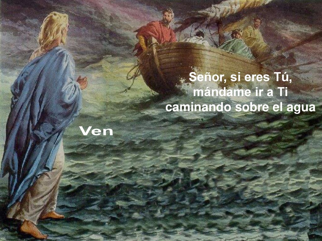 Señor, si eres Tú, mándame ir a Ti caminando sobre el agua