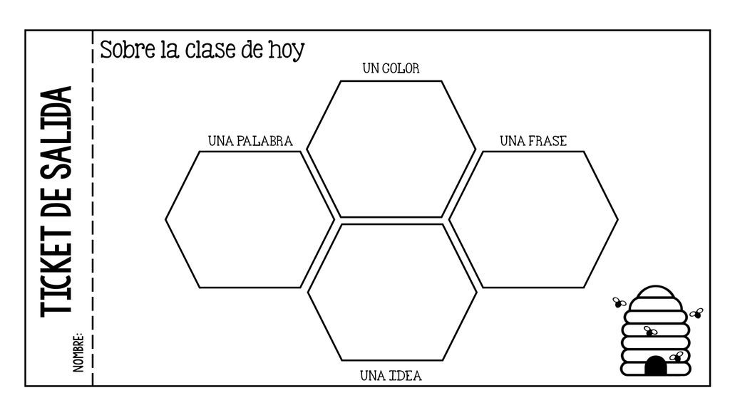 Ticket de salida Sobre la clase de hoy nombre: UN COLOR UNA PALABRA