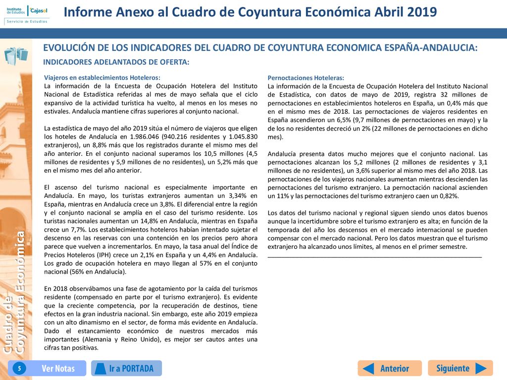 Informe Anexo al Cuadro de Coyuntura Económica Abril 2019