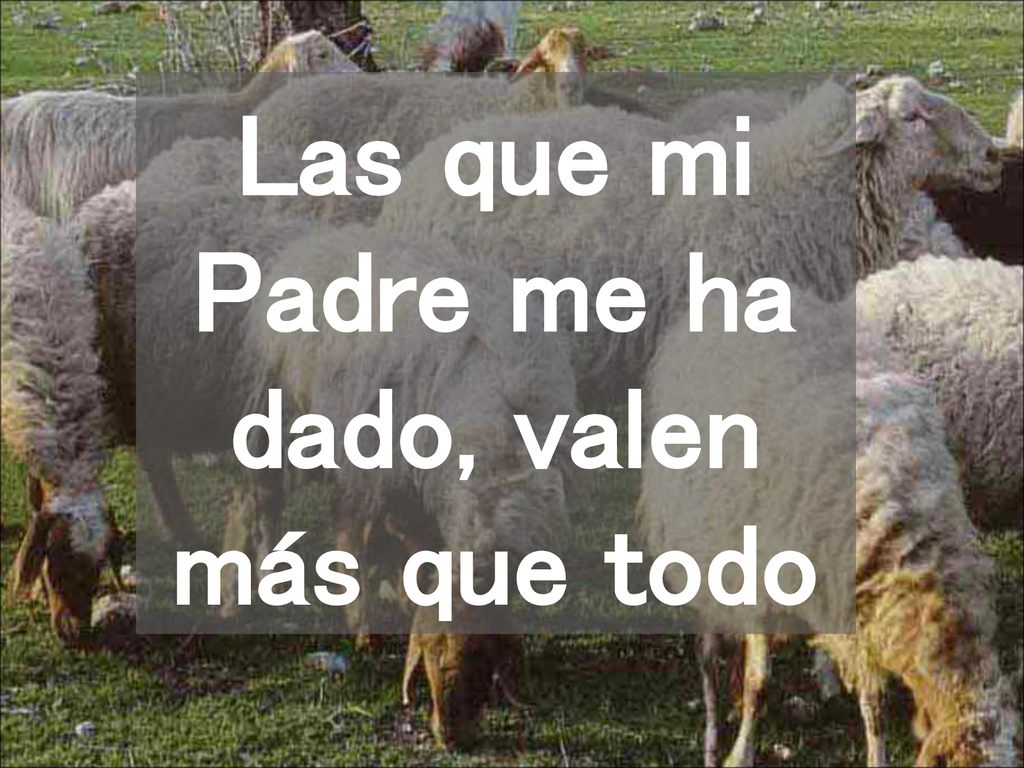 Las que mi Padre me ha dado, valen más que todo