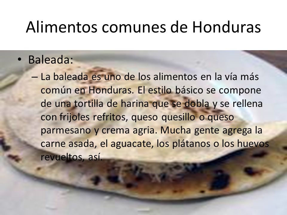 Alimentos comunes de Honduras