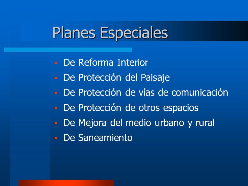Planes Especiales De Reforma Interior De Protección del Paisaje