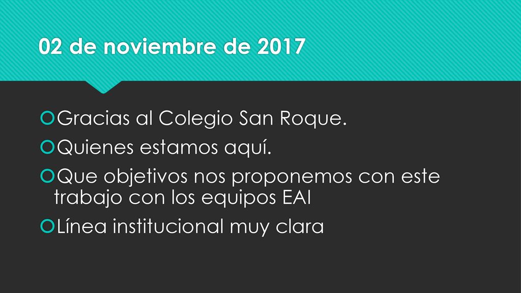 02 de noviembre de 2017 Gracias al Colegio San Roque.