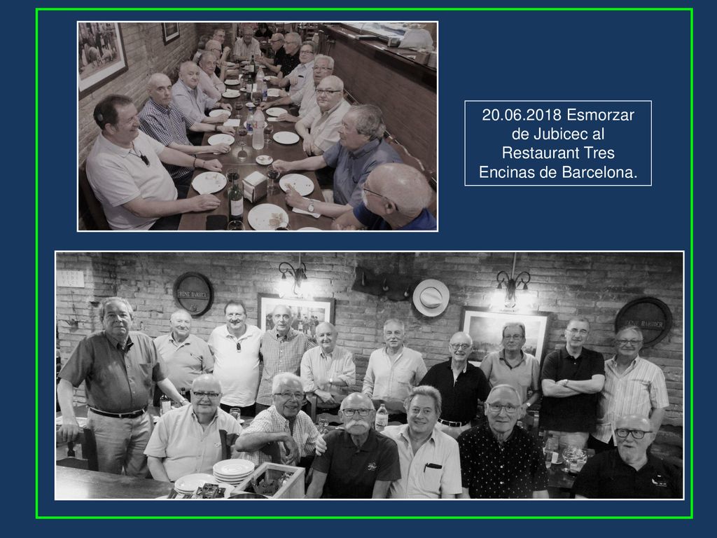 Esmorzar de Jubicec al Restaurant Tres Encinas de Barcelona.