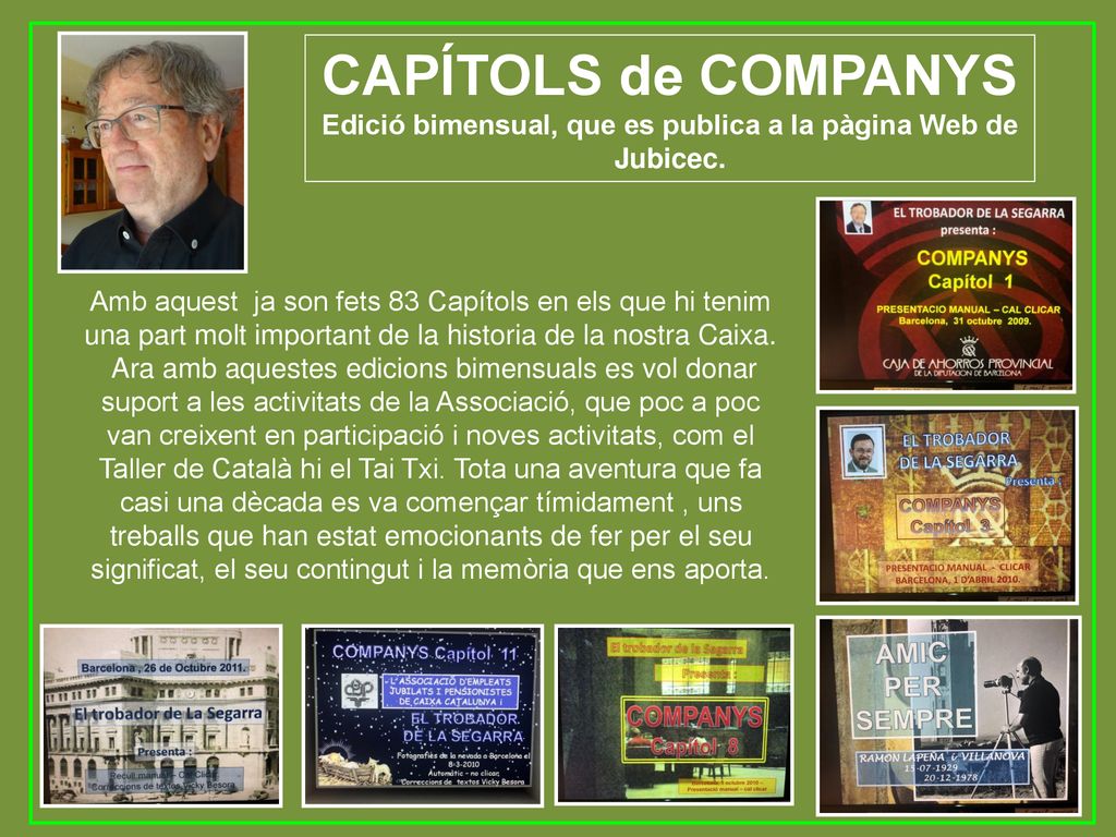 Edició bimensual, que es publica a la pàgina Web de Jubicec.