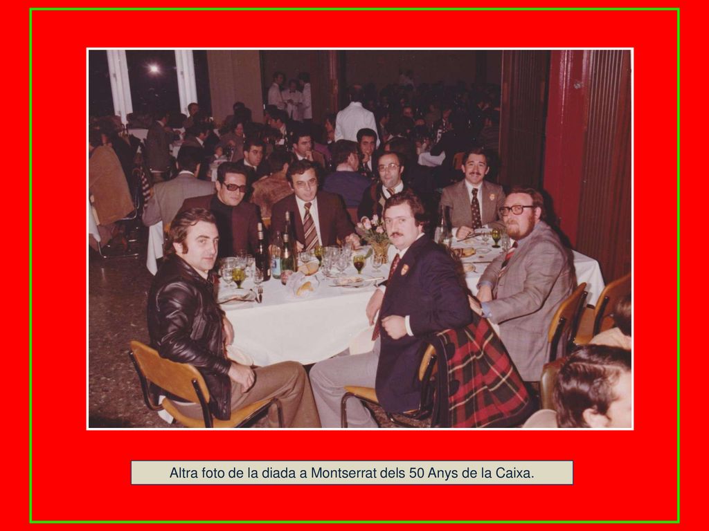 Altra foto de la diada a Montserrat dels 50 Anys de la Caixa.