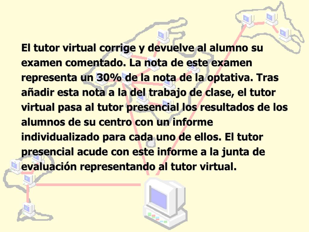 El tutor virtual corrige y devuelve al alumno su examen comentado