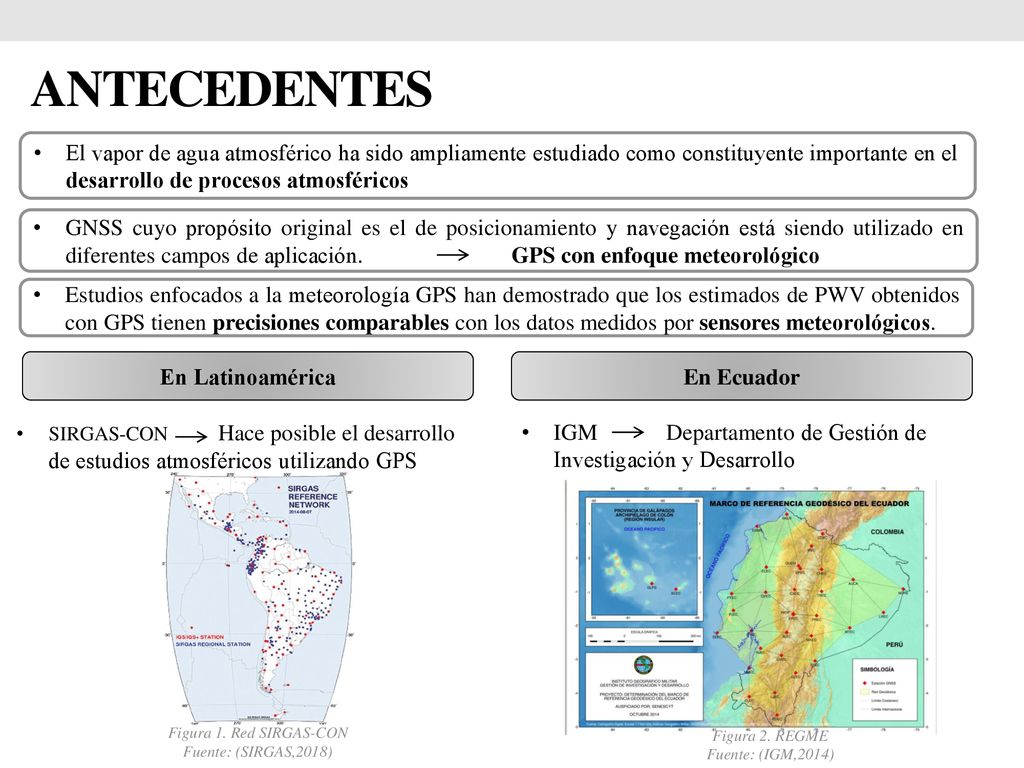 ANTECEDENTES El vapor de agua atmosférico ha sido ampliamente estudiado como constituyente importante en el desarrollo de procesos atmosféricos.