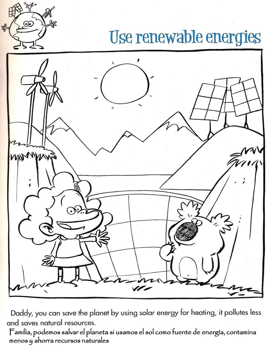 Familia, podemos salvar el planeta si usamos el sol como fuente de energía, contamina menos y ahorra recursos naturales