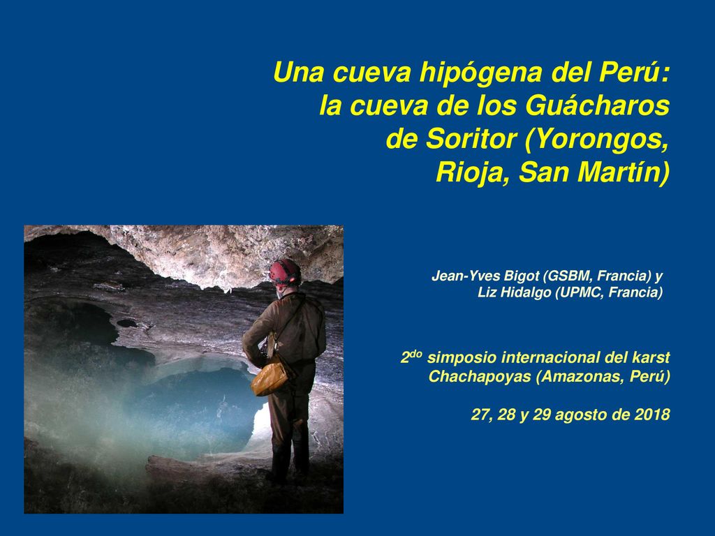 Una cueva hipógena del Perú: la cueva de los Guácharos