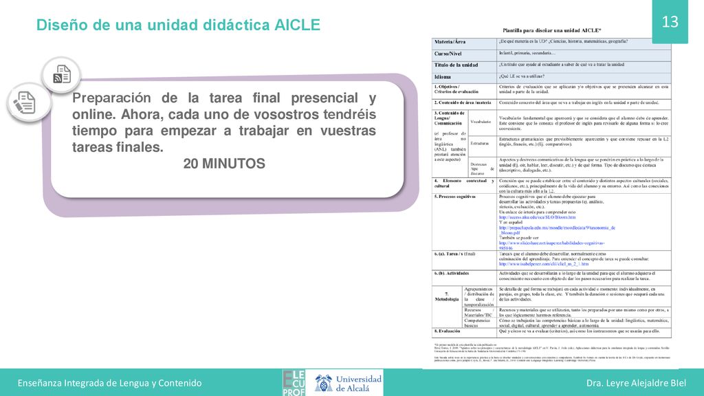 Enseñanza Integrada de Lengua y Contenido Dra. Leyre Alejaldre BIel