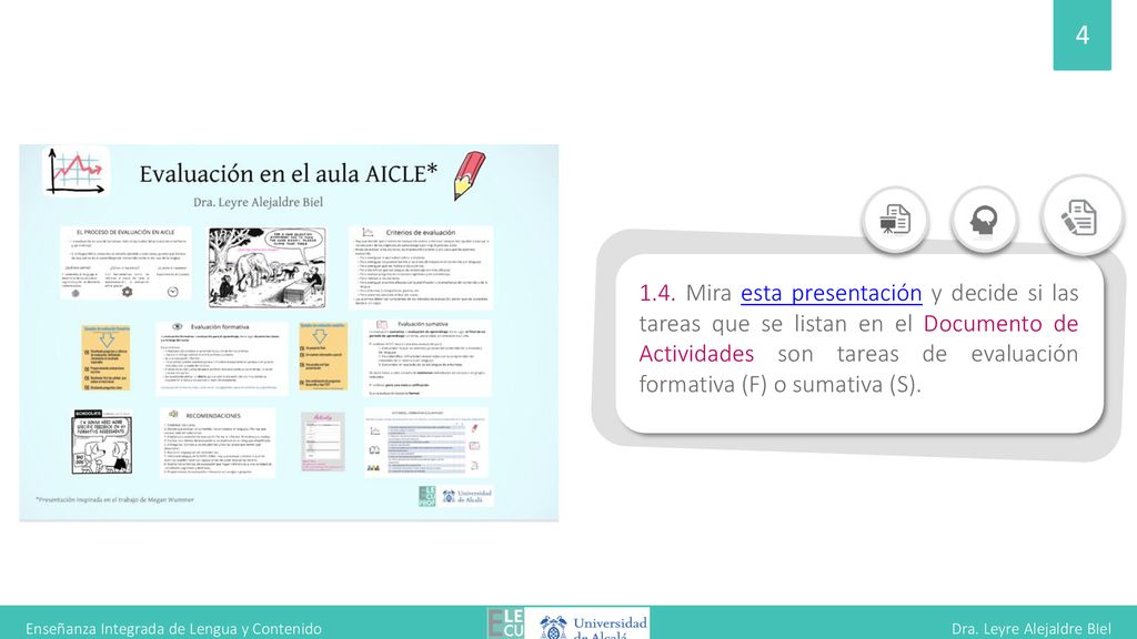 Enseñanza Integrada de Lengua y Contenido Dra. Leyre Alejaldre BIel