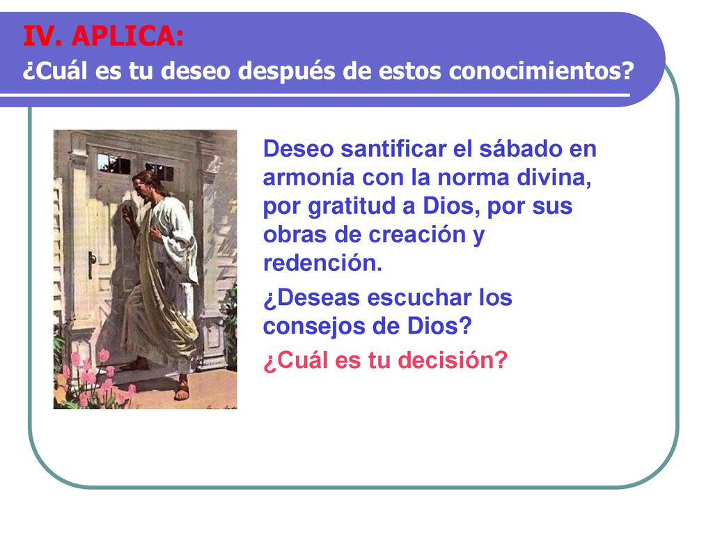 IV. APLICA: ¿Cuál es tu deseo después de estos conocimientos