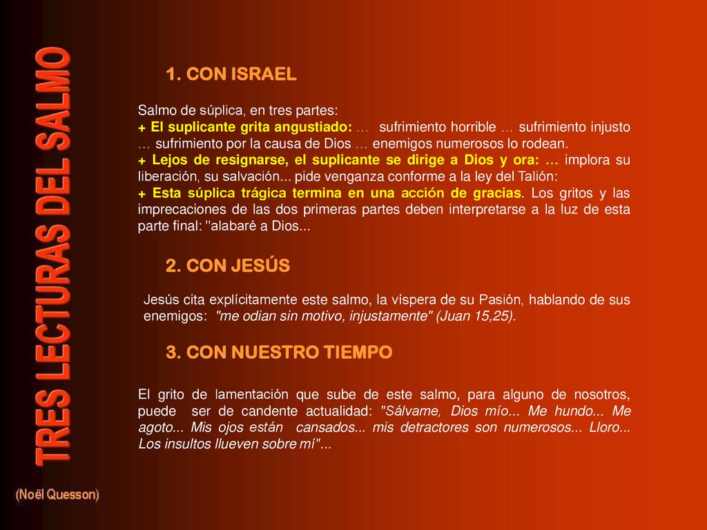 1. CON ISRAEL 2. CON JESÚS 3. CON NUESTRO TIEMPO