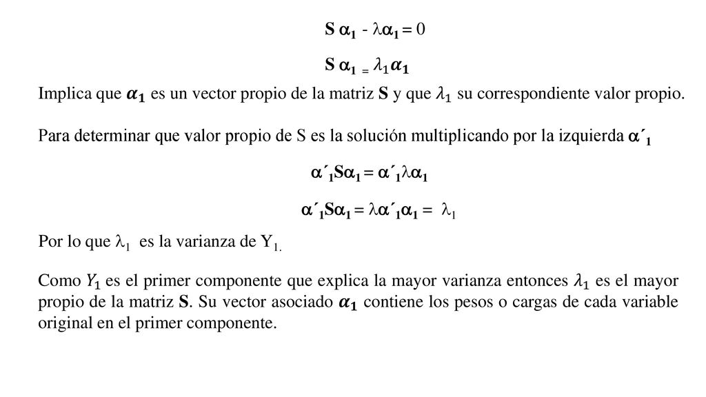 Por lo que l1 es la varianza de Y1.