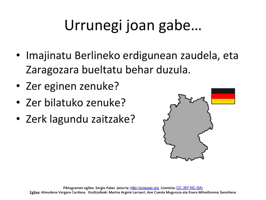 Urrunegi joan gabe… Imajinatu Berlineko erdigunean zaudela, eta Zaragozara bueltatu behar duzula. Zer eginen zenuke