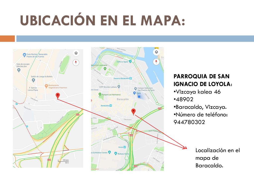 UBICACIÓN EN EL MAPA: PARROQUIA DE SAN IGNACIO DE LOYOLA: