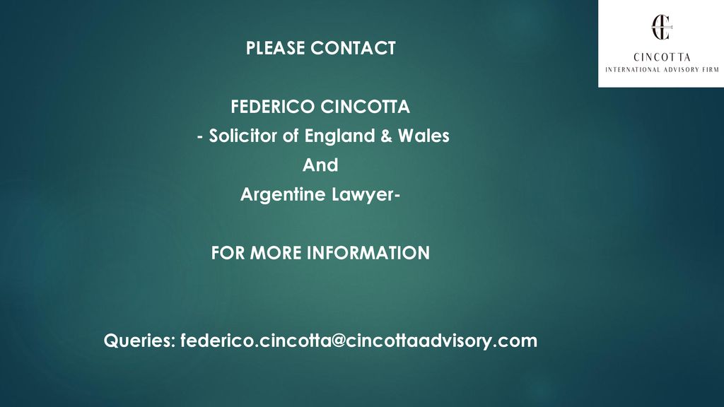 - Solicitor of England & Wales And Argentine Lawyer-
