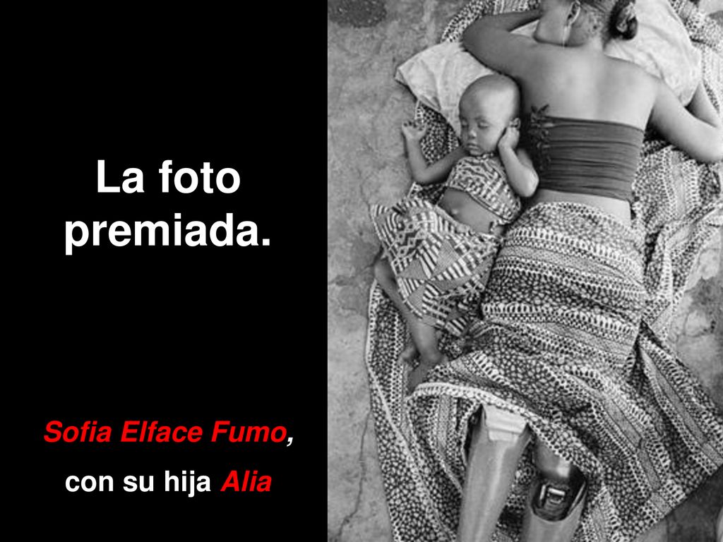 La foto premiada. Sofia Elface Fumo, con su hija Alia