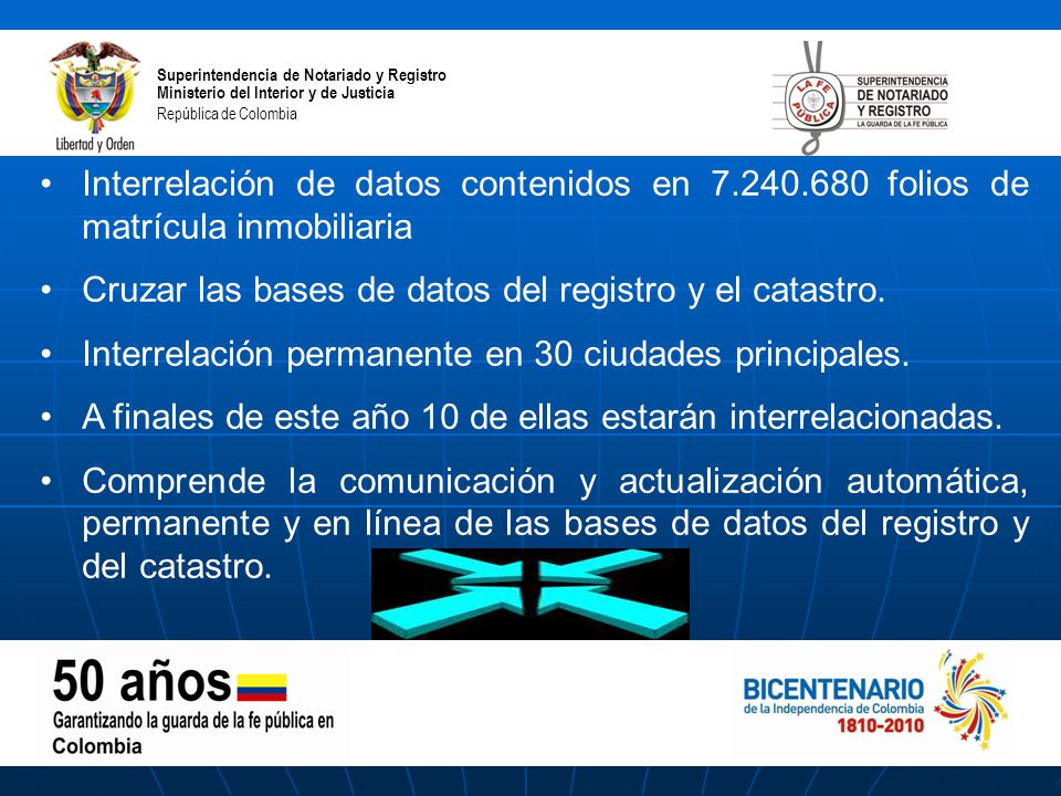 Cruzar las bases de datos del registro y el catastro.