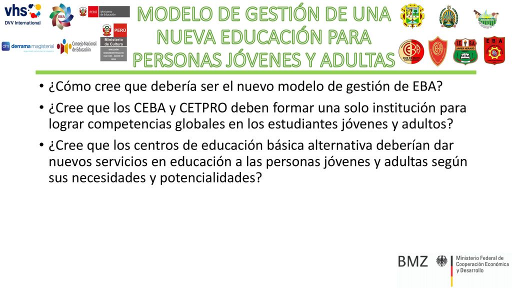 MODELO DE GESTIÓN DE UNA NUEVA EDUCACIÓN PARA PERSONAS JÓVENES Y ADULTAS
