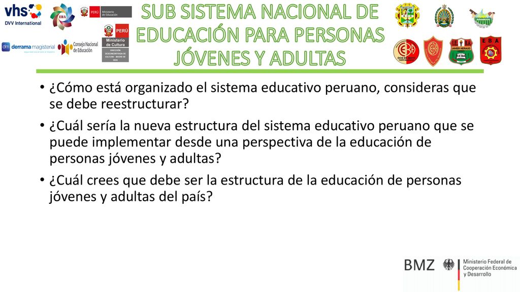 SUB SISTEMA NACIONAL DE EDUCACIÓN PARA PERSONAS JÓVENES Y ADULTAS
