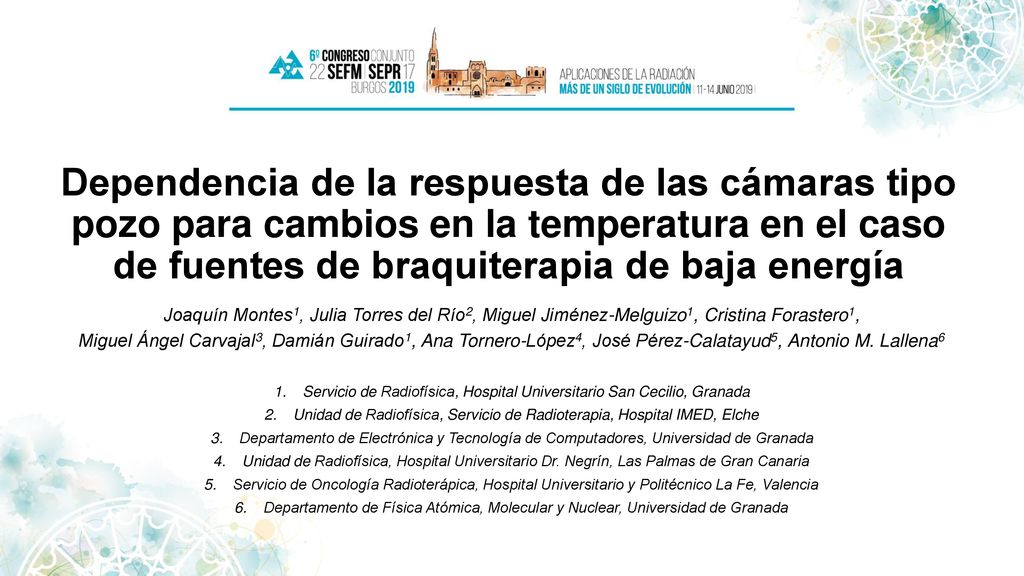 Dependencia de la respuesta de las cámaras tipo pozo para cambios en la temperatura en el caso de fuentes de braquiterapia de baja energía