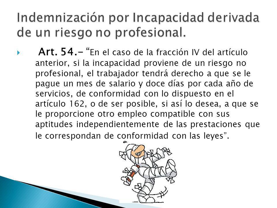 Indemnización por Incapacidad derivada de un riesgo no profesional.