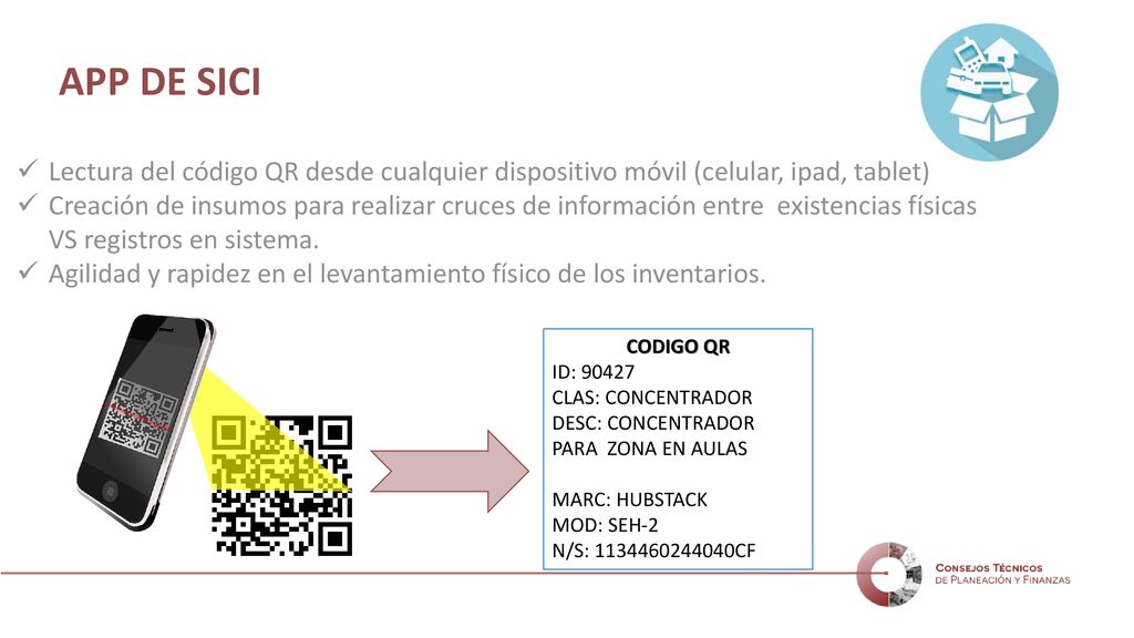 APP DE SICI Lectura del código QR desde cualquier dispositivo móvil (celular, ipad, tablet)