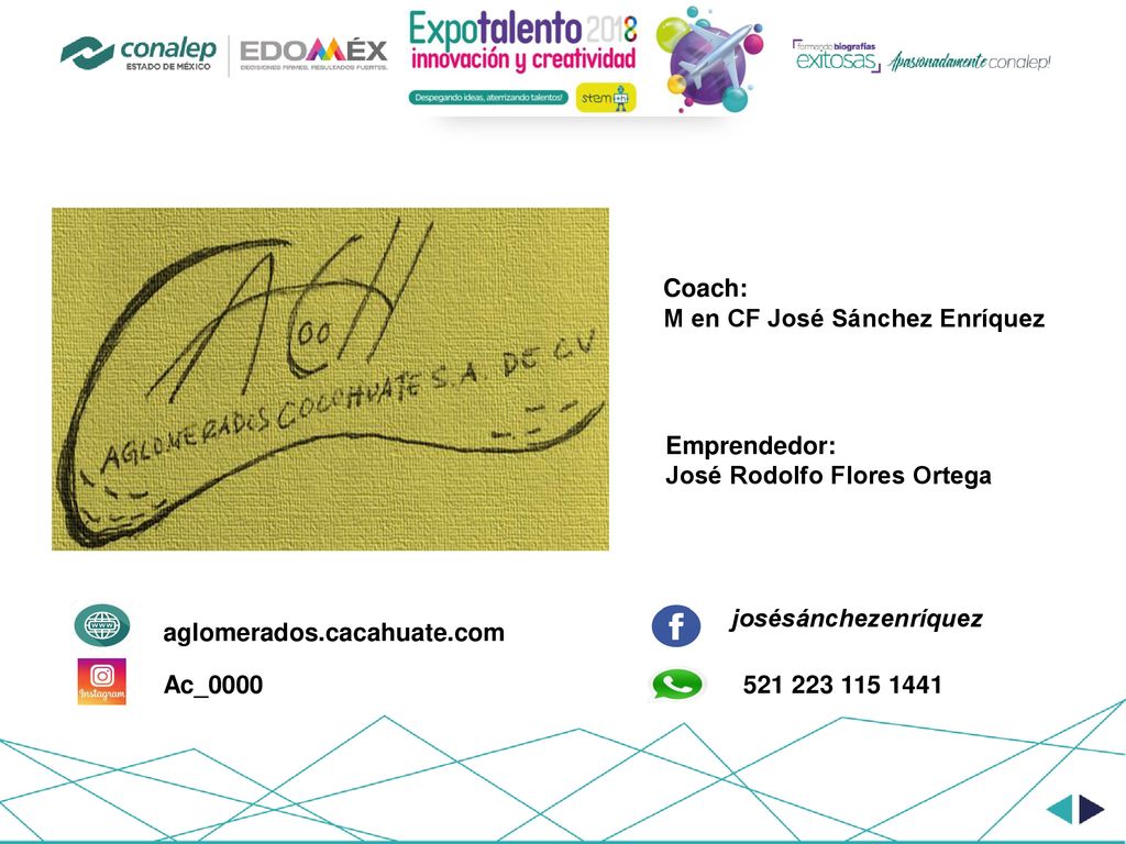Coach: M en CF José Sánchez Enríquez. Emprendedor: José Rodolfo Flores Ortega. josésánchezenríquez.